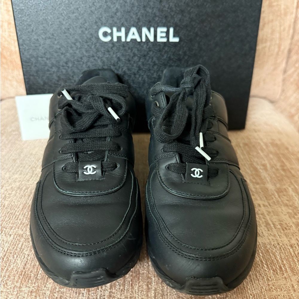 Black Leather Accessory with Code Detail